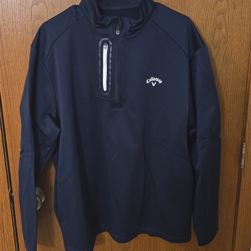Callaway Mens Quarter Zip XL Blue